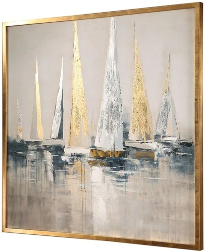 Uttermost 35362 Regatta 51-5/8" x 51-5/8" Framed Sailboat - Gold - Picture 5 of 5