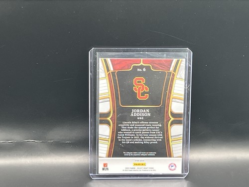 2023 Panini Select Draft Picks #6 Jordan Addison Silver Prizm Vikings USC NFL - Picture 2 of 2