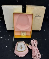 VTG Lady Sunbeam Electric Shaver Pink Shavemaster CAT. LS4-A W/Box Works 60's