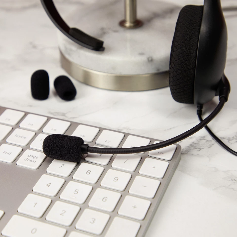 24 Pack Mini Foam Windscreen for Headset Microphone, Lavalier Mic, 0.8 In, Black - Image 2 of 4