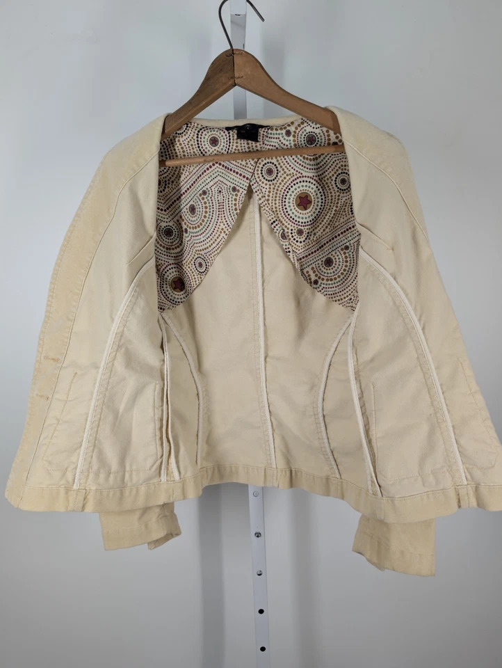 Chaqueta Blazer Isabel Marant Etoile Terciopelo Amarillo Pálido Chal Oriental Talla 2 N1501 Foto 3 de 4