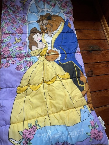 Saco de dormir infantil vintage de los años 90 ERO Disney La Bella y la Bestia raro - Imagen 5 de 8