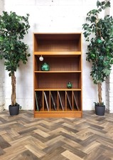 Vintage Mid-Century Danish Teak Open Bookcase Bookshelf Shelf Unit MCM