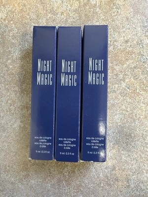 NIB 3 Avon Night Magic 9 ml/.3 fl oz Eau De Cologne Rollette