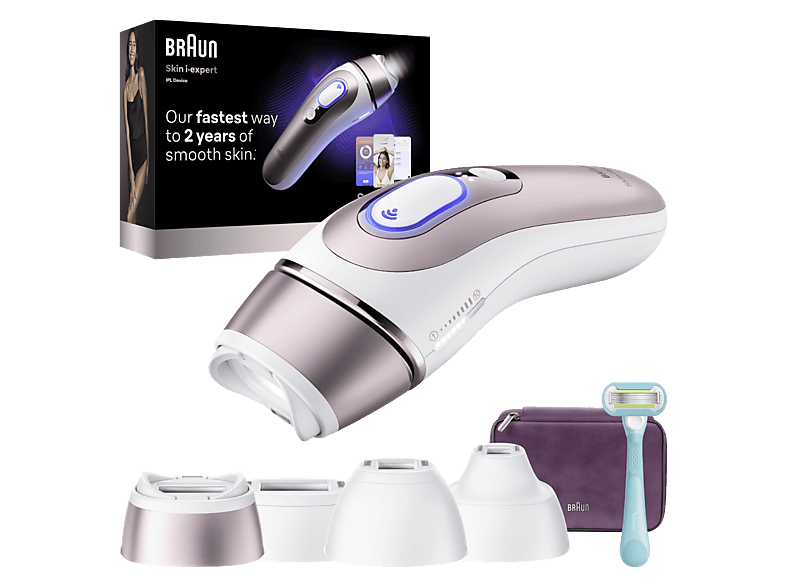Depiladora IPL Braun Luz Pulsada Smart Skin i·Expert PL7431, Con App e IA