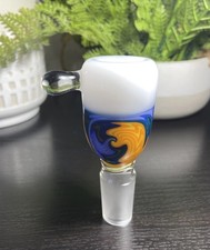 18mm Wig Wag Glass Bowl White Made In The Usa 18mm Wig Wag Glass Bowl White Made In The Usa