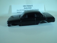 HO scale Slot Car Custom Resin body only 1963 Chevy II in Black Fits AFX