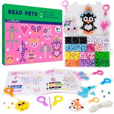 LORHAKI Bead Pets Kit, Art Craft Gift for Kids, Animals portable