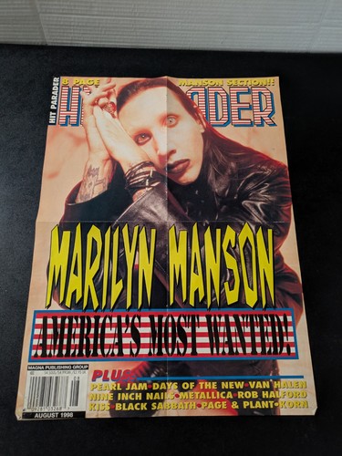 Marilyn Manson Poster Vintage Pin-up Hit Parader Pull Out