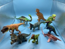 Lot of 9 Dinosaur Toy Figures Mixed Plastic Dinosaurs Kids Toy Lot