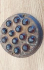 VINTAGE CAST IRON MARBLE REFLECTOR