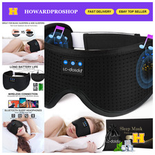 Bluetooth Sleep Headphones Eye Mask - Comfortable Sleeping Mask for Side Sleeper