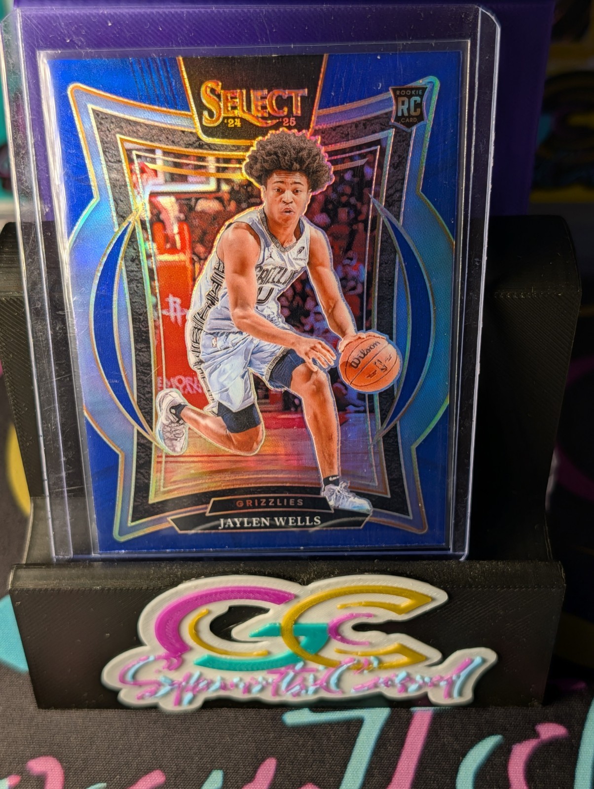 2024-25 Panini Select - Jaylen Wells #79 Concourse Retail Blue Prizm (RC)