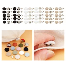 20 Pieces Round Button Sewing Craft Concealed Buckle Fabric Covered Buttons for