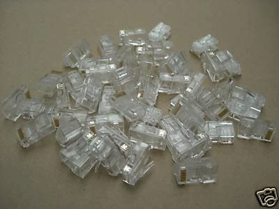 RJ45 Plug 8 Way Cat 5 5e 6 Network Ethernet Modular Plug MP 8P8C x 10pcs packet - Picture 3 of 3