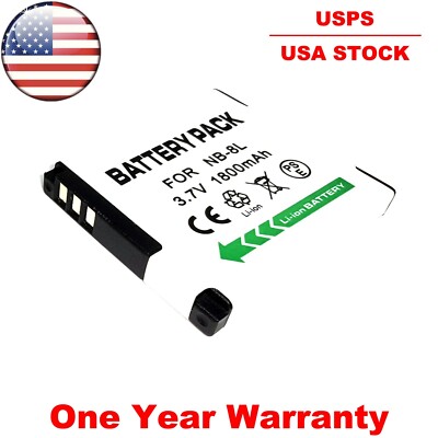 Battery Pack For NB-8L Canon PowerShot A3150 IS A3200 IS A3300 IS USA STOCK NEW