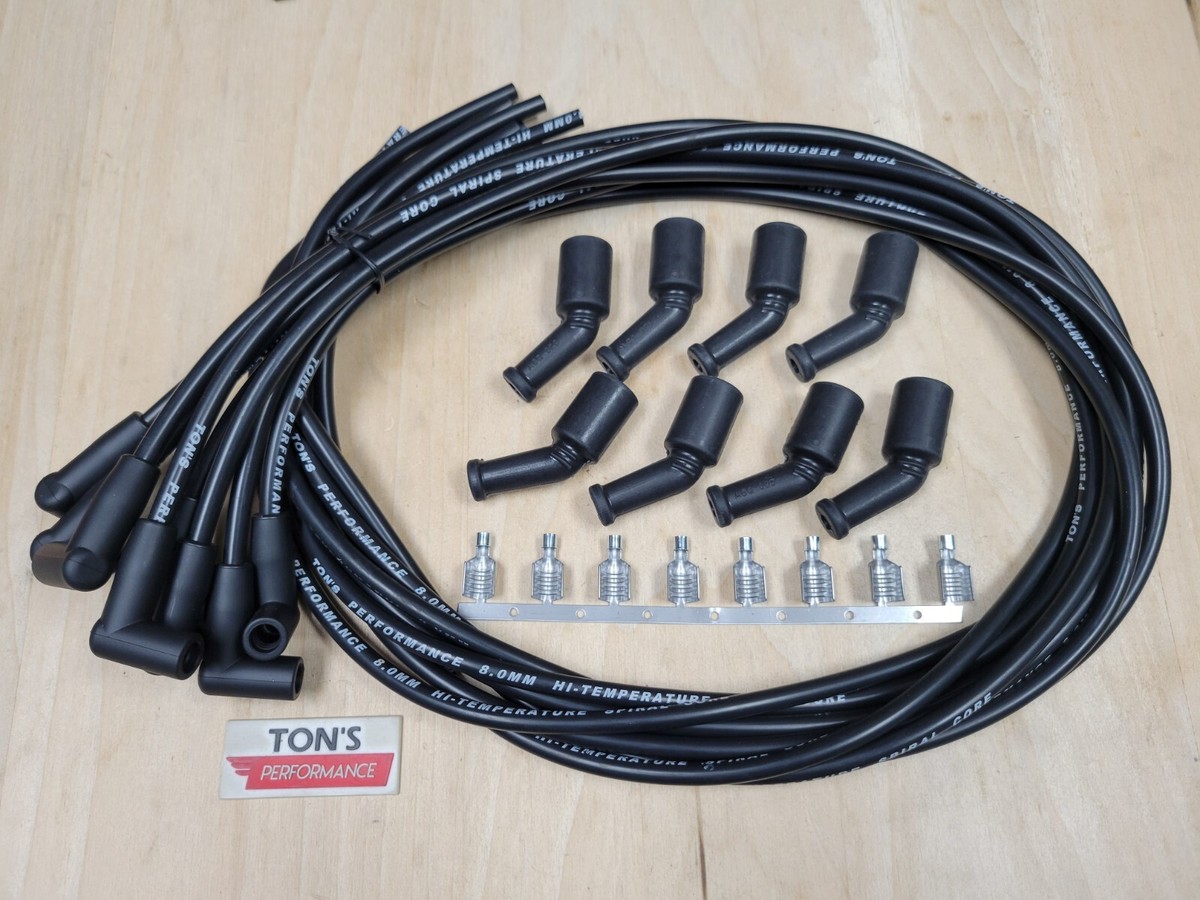 10mm Black High Heat Spark Plug Wire Set For LS1, LS2, LS3, LS6, LS7 Engines