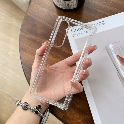 For Samsung Galaxy Z Fold 7 6 5 4 Crystal Slim Hinge Protection Clear Case Cover - Picture 8 of 9