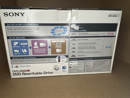 Sony DRX-820U DVD+RW Rewritable Drive DVD+R Dual Layer 8.5GB- Pre-owned in Box - Picture 21 of 24