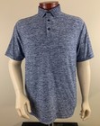 UNDER ARMOUR Men's Elevated Heather Golf Polo Shirt Blue Size L
