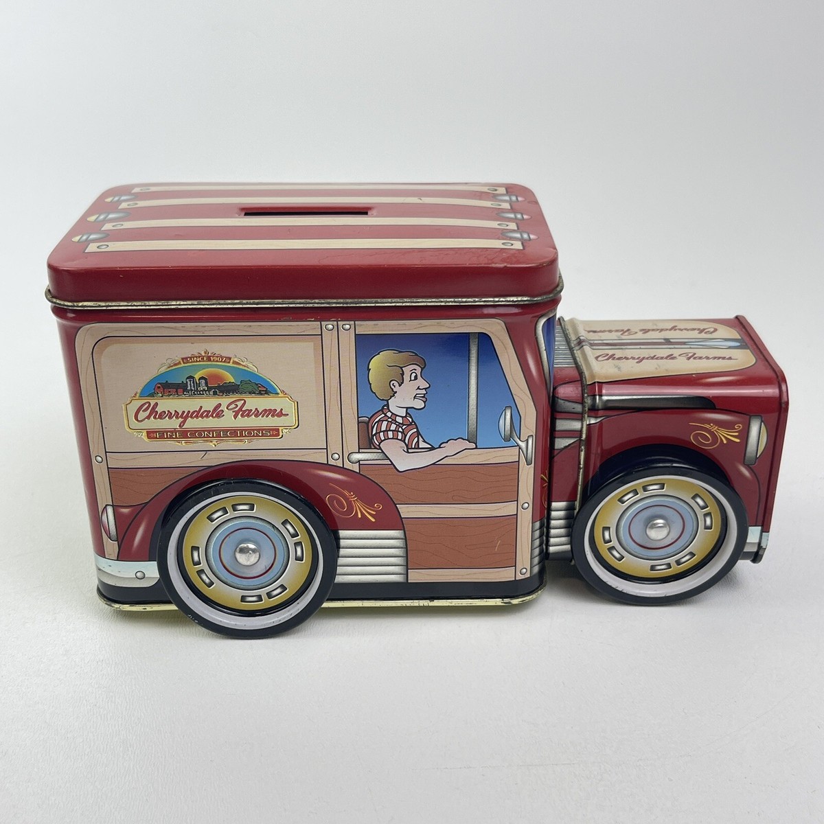 エドゥアール・マルセル・サンド フェネック キャンディボックス 1920年代 Vintage Cherrydale Farms Tin Delivery Truck Coin Bank | eBay