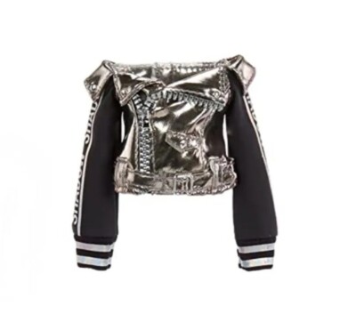 Rainbow High Shadow High Luna Madison Doll Clothes Outfit - Silver Black Jacket