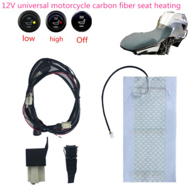 Universal 12V Motorrad Sitzheizung Pad Heizkissen mit Hoch/Niedrig/Aus-Schalter