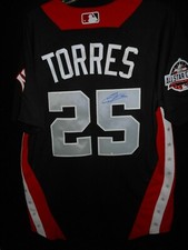 GLEYBER TORRES SIGNED 2018 ALL STAR JERSEY NEW YORK YANKEES - RARE & TOUGH AUTO!