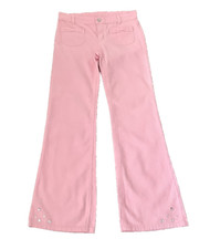 Gymboree Glamour Ballerina Corduroy Pants Sz 12 Pink Gem Button Bottoms NWT