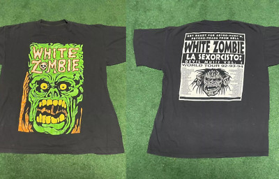 White Zombie World Tour Double Sided T Shirt Full Size S-5XL