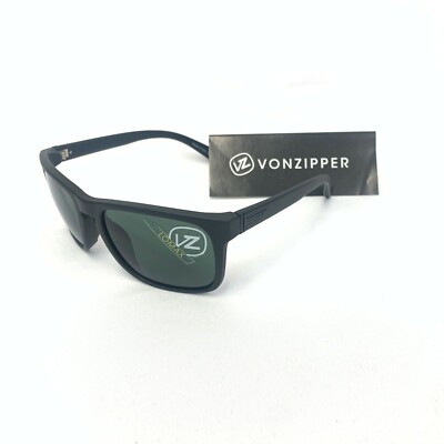 VonZipper Lomax Black Satin (MATTE) / Vintage Grey Sunglasses