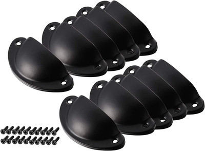 10 Pack Schublade Pull Griffe Vintage antike Shell Tasse Küche Schrank Tür Schra