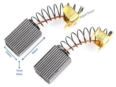 2x Carbon Motor Brush 7x 11x 17mm CB43 Replacement Generic Electric Drill Motor