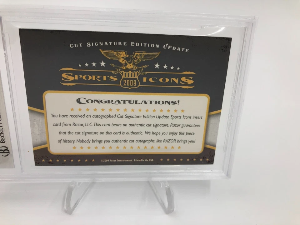 ALEX KARRAS 1/1 CUT AUTO Card 2009 Razor Sports Icons DETROIT LIONS HOF  1 of 1 - Image 4 of 4