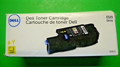 NEW Genuine Dell E525 Series Toner Cartridge 1400 Pages Yellow CT202256 3581G