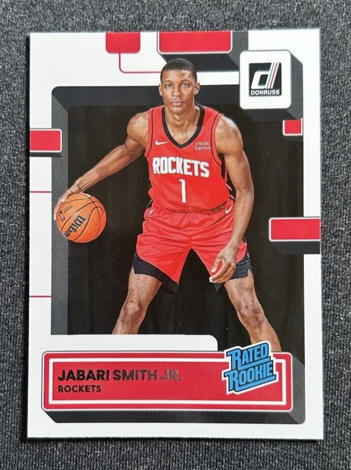 2022-23 Panini Donruss Rated Rookie RC Jabari Smith Jr. #203 Houston Rockets