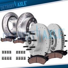 RWD Front Rear Drilled Brake Rotors Pads for ...