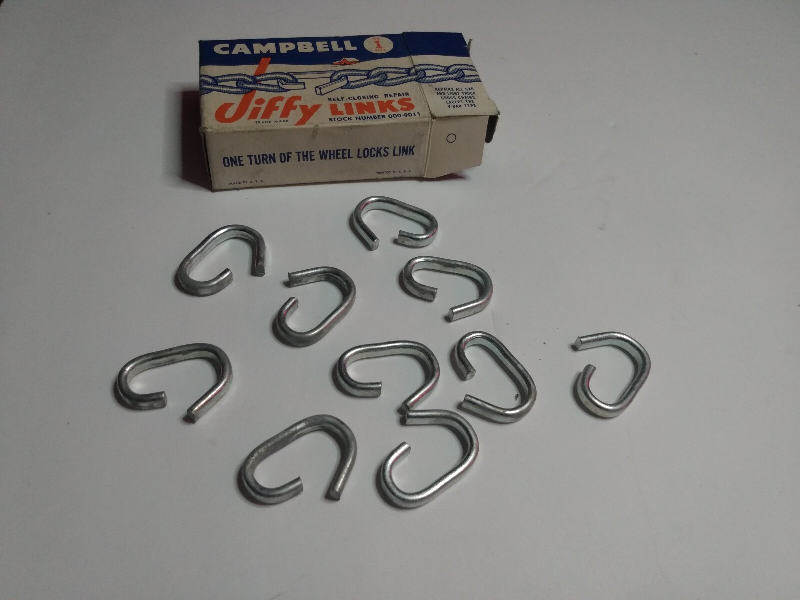Vintage Campbell Jiffy Links Snow Chain Repair Links Size 1 eBay
