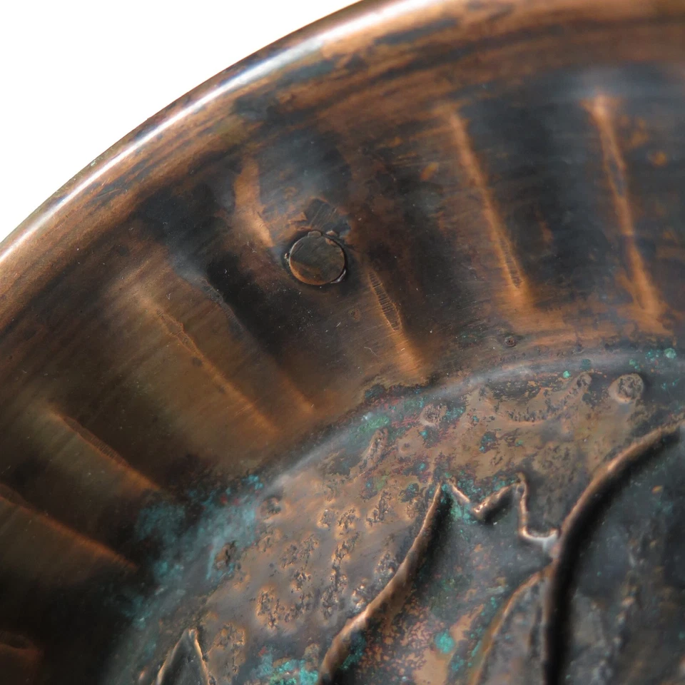 Antike Kupferform Backform Puddingform, Blumen Knospen Blätter - Bild 3 von 4