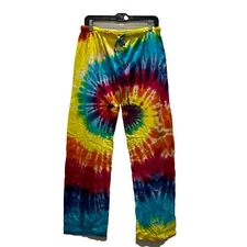 Rainbow Tie Dye Womens Legging Lounge Pants Just Love Size Medium NWT Boho Hippi