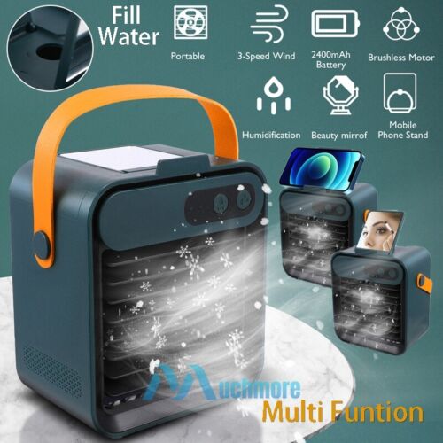 Portable Air Conditioner Cooling Humidifier Bedroom Cooler Desktop Fan 3 Speeds