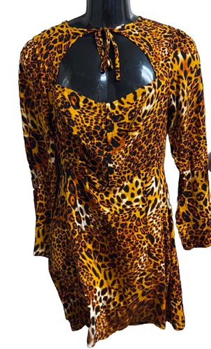 MISSGUIDED Aus 12 Leopard Print Bodycon Dress**NWOT** - Picture 3 of 6