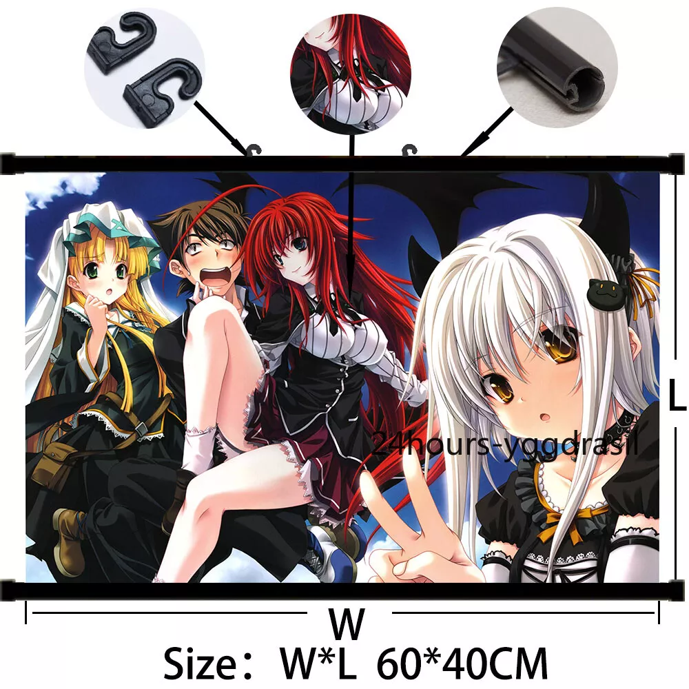 Anime Poster High School DxD characters Wall Scroll HD Painting Decor  60x40cm