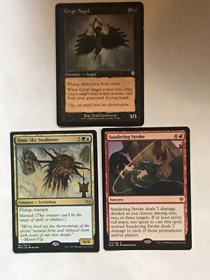 Crypt Angel + Simic Sky Swallower + Sundering Stroke Magic the Gathering MTG