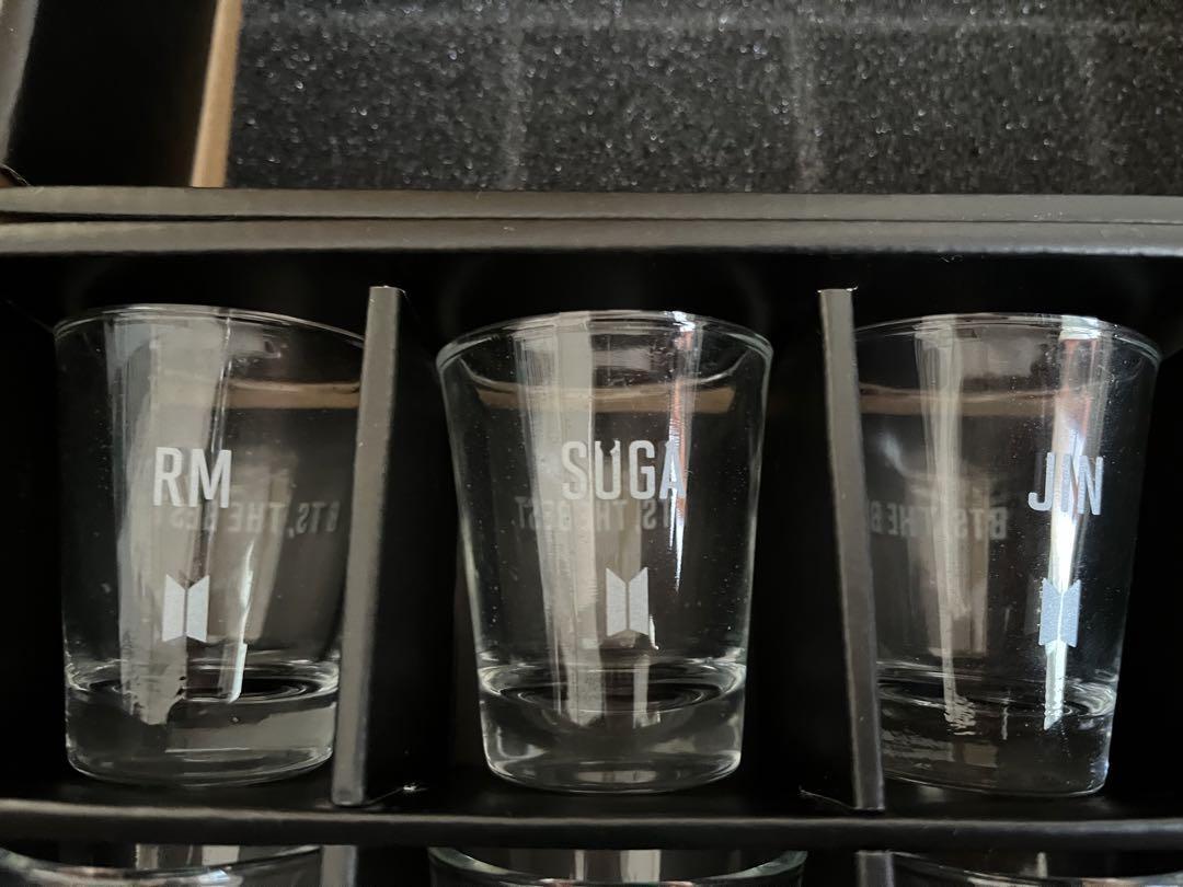 BTS JAPAN EXHIBITION -THE BEST- 7 Glasses Complete Set In Box All