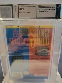 Short Order / Eggsplode NINTENDO NES Brand New WATA Graded 9.6 A+ 