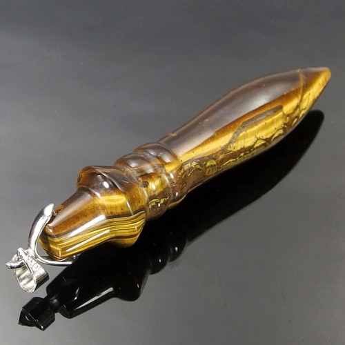 Natural Crystal Healing Quartz Rock Lapis Gemstone amulet Buddha Vajra Pendant - Picture 7 of 10