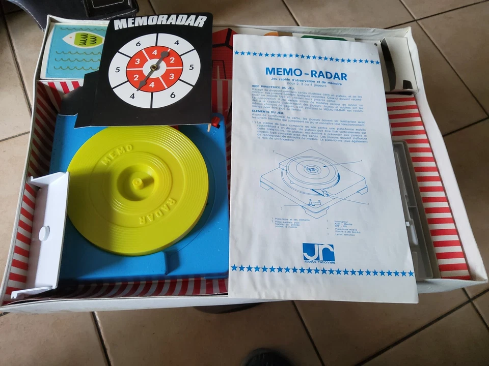 JEU DE SOCIETE / MEMORADAR / MB JR 1969 / JEU COMPLET AVEC SA NOTICE / RARE ++++ - Photo 4/4