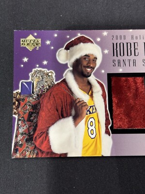 2000 Upper Deck Kobe Bryant Happy Holidays Santa Suit Patch Card