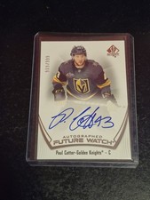 2021-22 Paul Cotter UD SP Authentic Future Watch Auto /999 Rookie RC 